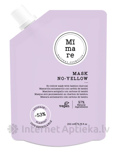 Mimare Maska NO-YELLOW ar bambusa kokogli, 200 ml | internetaptieka.lv
