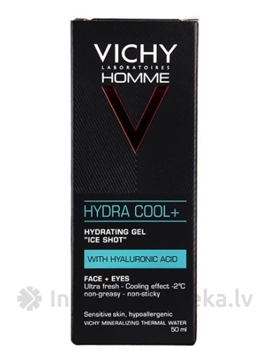 Vichy Homme Hydrating gel Ice Shot niisutav geel meestele, 50 ml | internetaptieka.lv