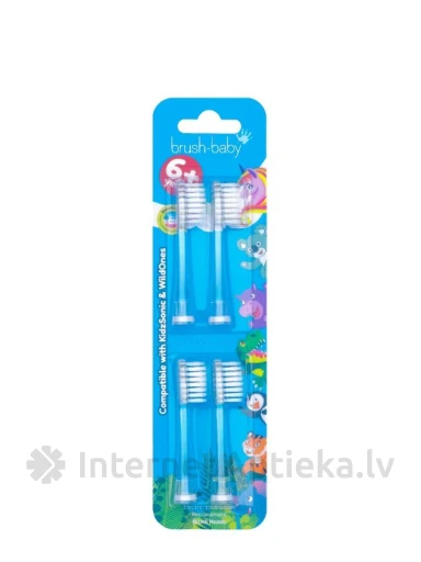 Brush-Baby WildOne keičiamieji antgaliai 6+ metų, 4 vnt | internetaptieka.lv