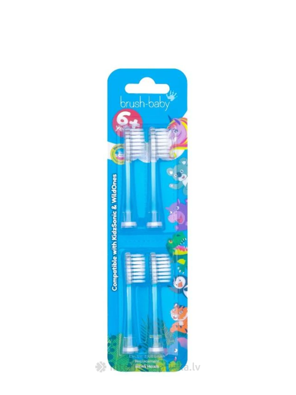 Brush-Baby WildOne keičiamieji antgaliai 6+ metų, 4 vnt | internetaptieka.lv