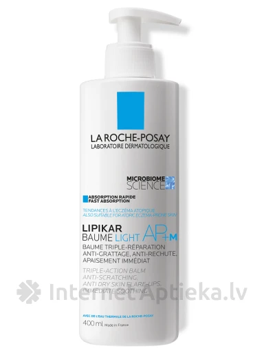 La Roche Posay Lipikar Baume AP+M light восстанавливающий бальзам, 400 мл | internetaptieka.lv