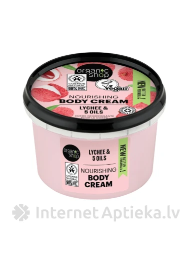 ORGANIC SHOP Maitinantis kūno kremas Liči, 250 ml | internetaptieka.lv