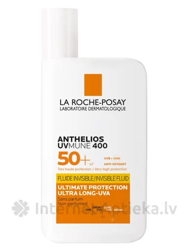 La Roche Posay Anthelios  uvmune SPF 50+ светлая жидкость для лица, 50 мл | internetaptieka.lv