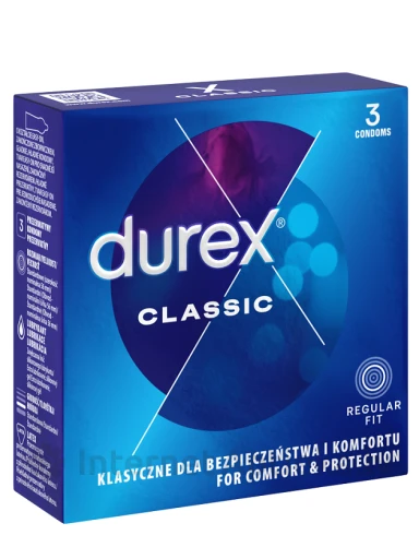DUREX prezervatīvi Classic, 3 gb. | internetaptieka.lv