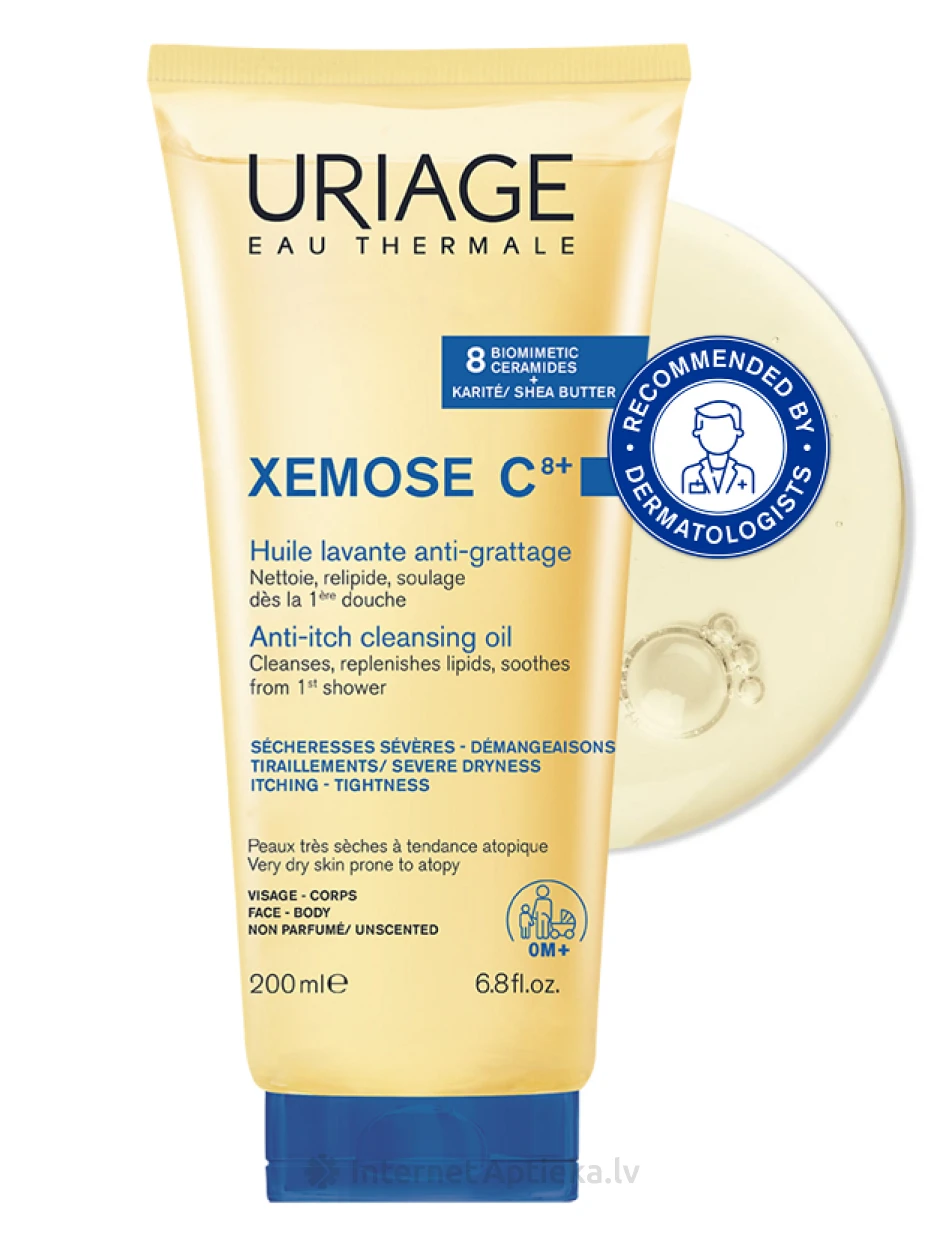 URIAGE Xemose C8+ mazgāšanas eļļa, 200 ml | internetaptieka.lv