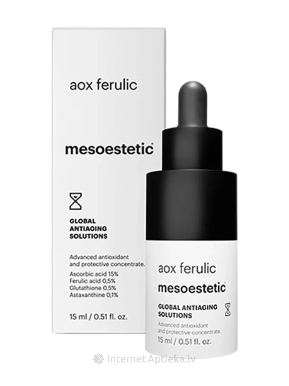 Mesoestetic aox ferulic augsti koncentrēts antioksidantu serums, 15 ml | internetaptieka.lv
