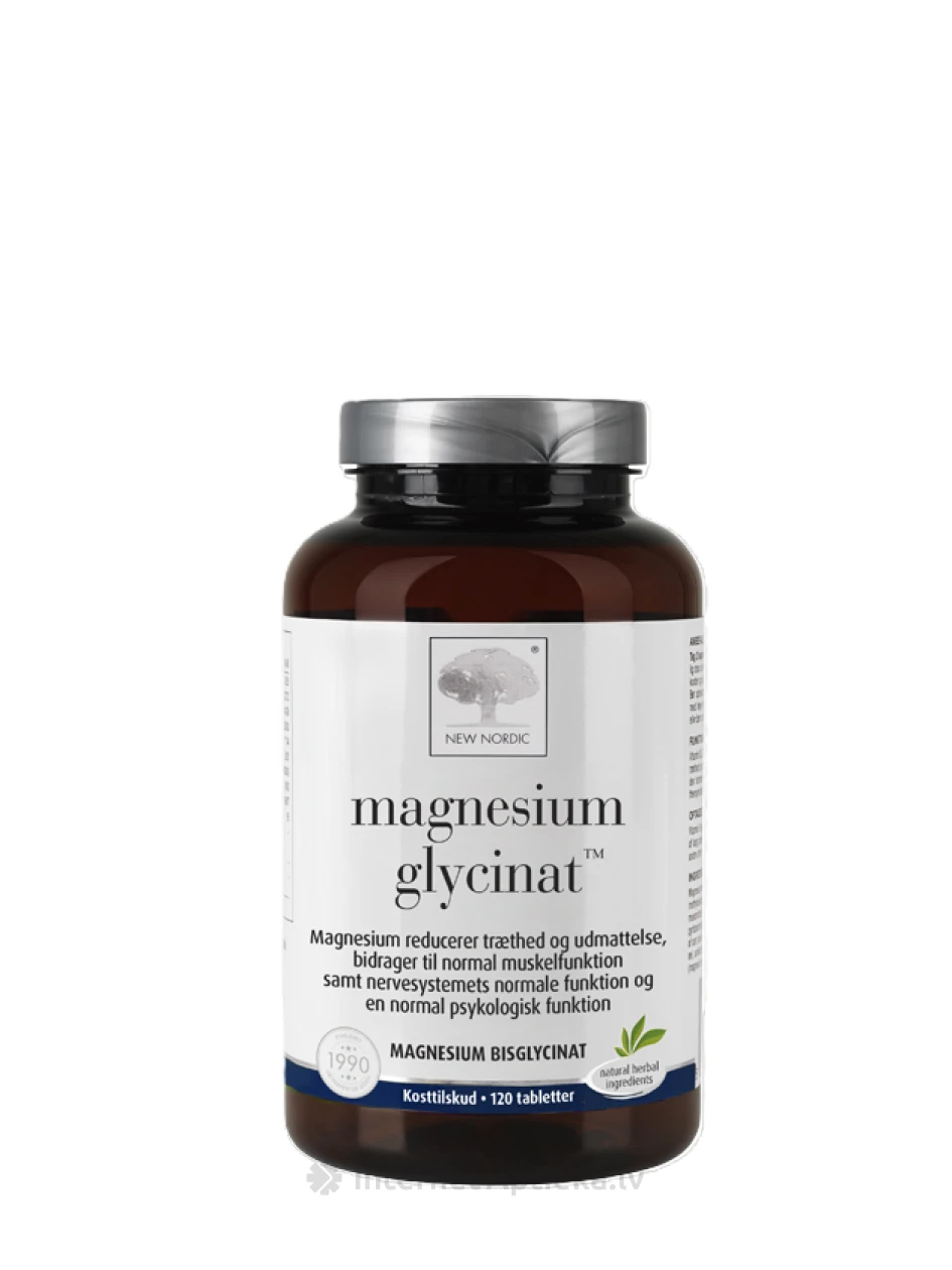 NewNordic Magnesium glycinat tabletes, 120 gb. | internetaptieka.lv