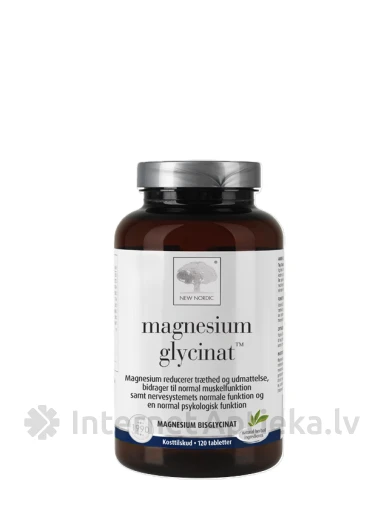 NewNordic Magnesium glycinat таблетки, 120 шт. | internetaptieka.lv