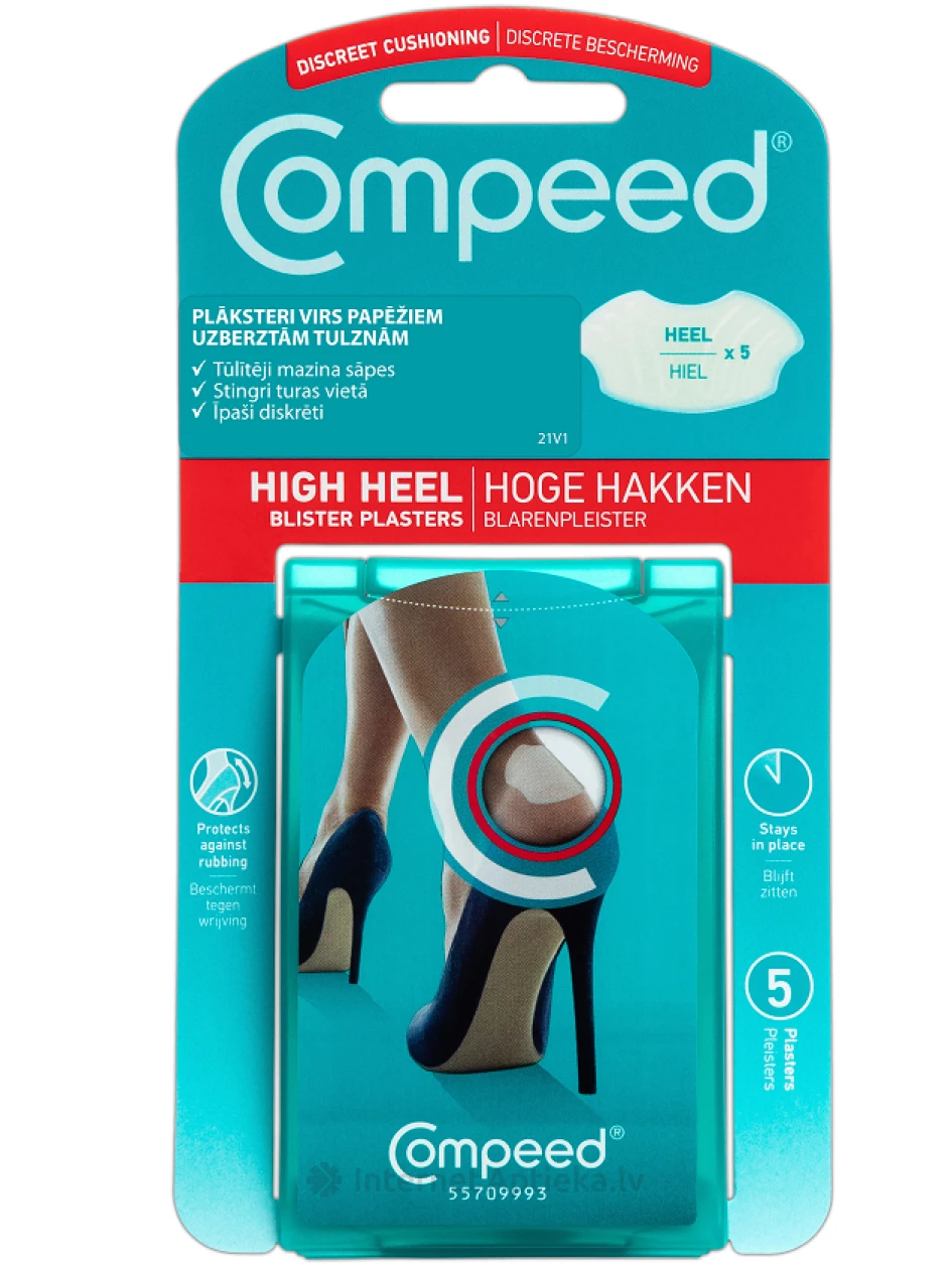 COMPEED blisterplaastrid kõrgetel kontsadel kandmiseks, 5 tk. | internetaptieka.lv