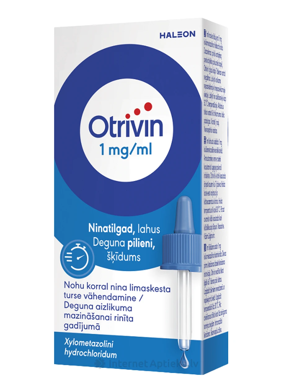 Otrivin deguna pilieni 0,1%, 10 ml | internetaptieka.lv