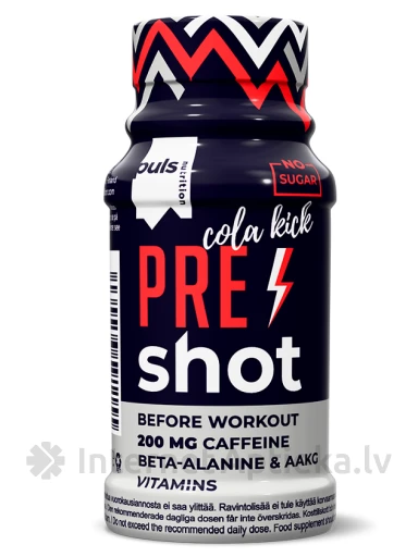 Puls pre-workout Cola kick šots, 60 ml | internetaptieka.lv