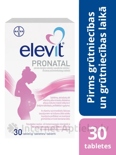 Elevit Pronatal, 30 таблеток в оболочке | internetaptieka.lv