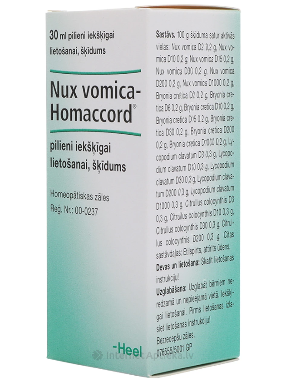 Nux vomica-Homaccord капли, 30 мл | internetaptieka.lv