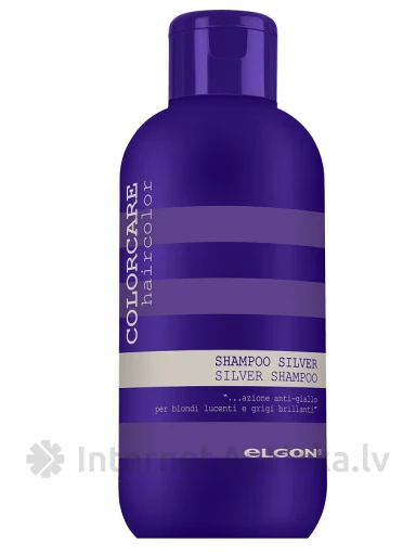 ELGON COLORCARE šampoon soovimatu kollase tooni neutraliseerimiseks SILVER SHAMPOO pH 6, 300 ml | internetaptieka.lv