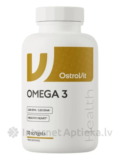 OstroVit Omega3 kapsulas, 30 gb. | internetaptieka.lv