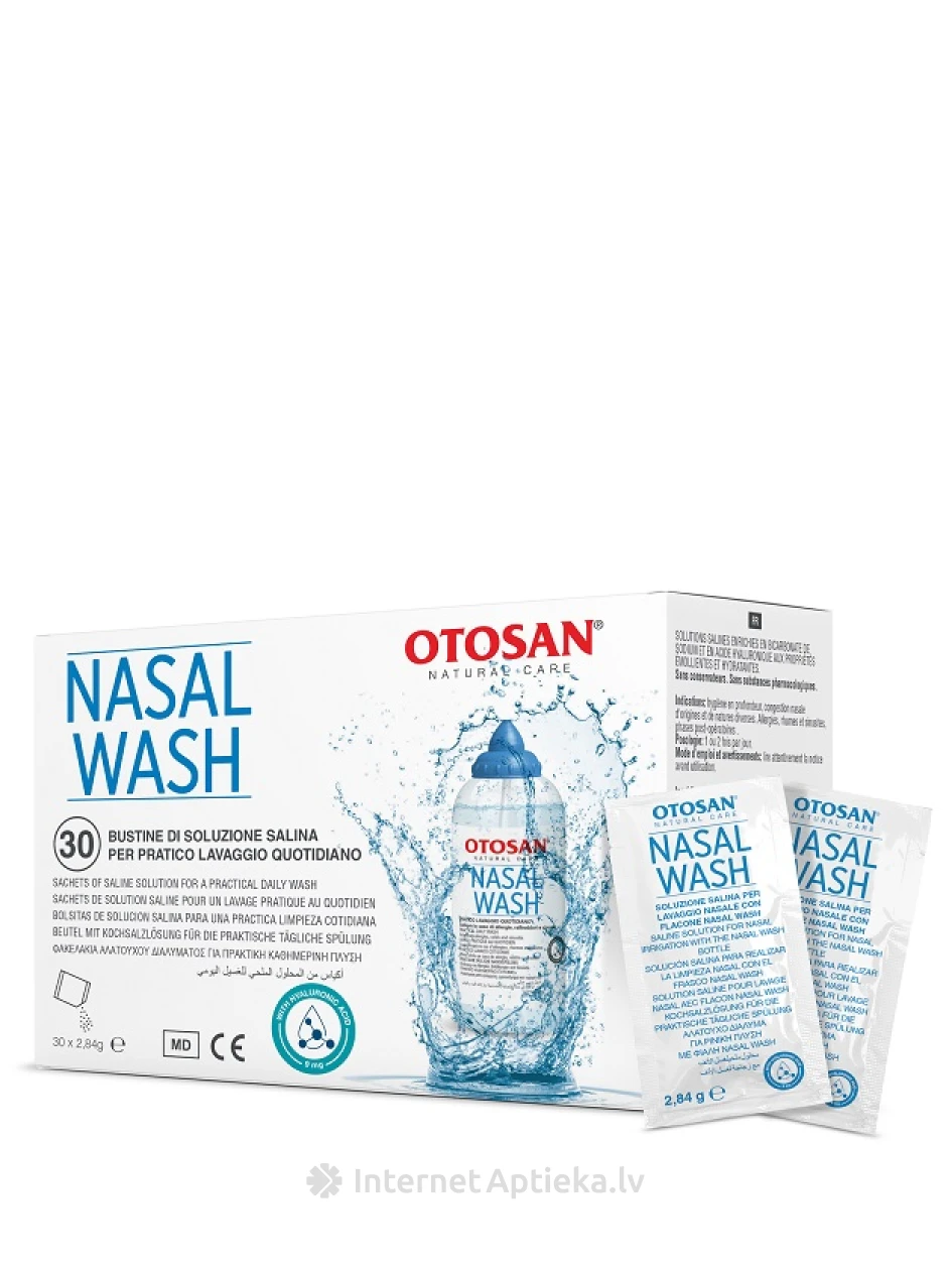 Otosan nasal wash смесь для промывания носа, 30 пакетиков | internetaptieka.lv