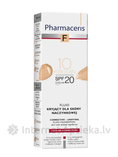 Pharmaceris F CAPILAR-CORRECTION tonālais krēms SPF20 porcelain 10, 30 ml | internetaptieka.lv