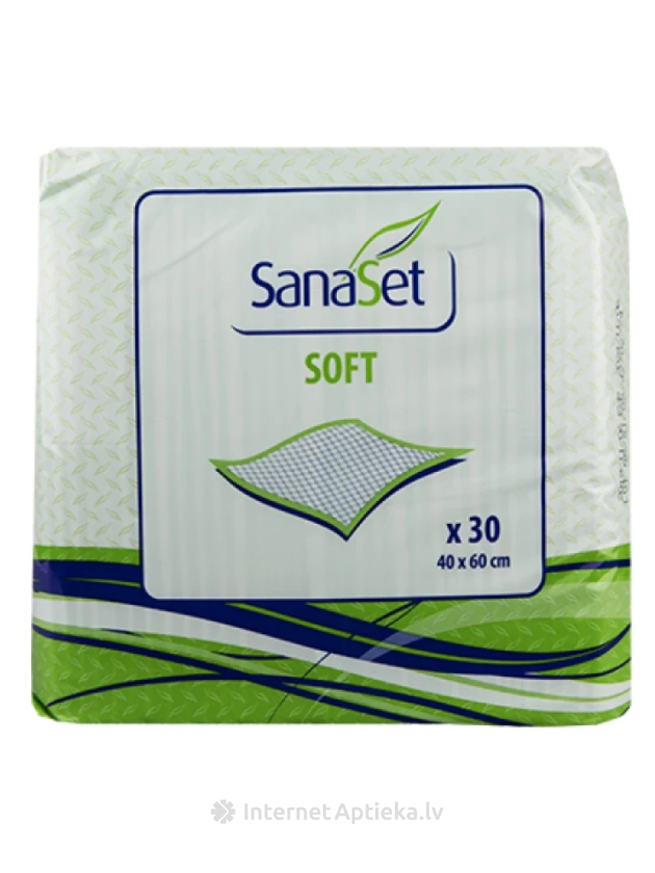 SanaSet Soft 60x40 paladziņi, 30 gb. | internetaptieka.lv