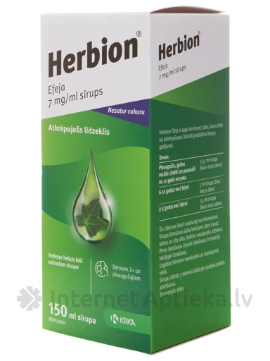 Herbion Efeja Сироп, 7 мл | internetaptieka.lv