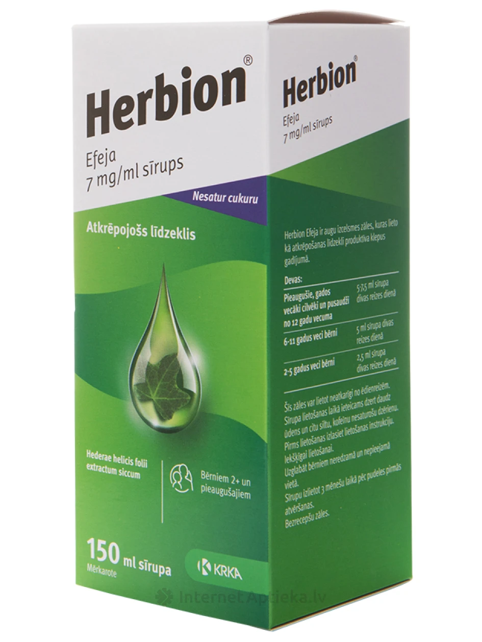 Herbion Efeja sīrups, 7 ml | internetaptieka.lv