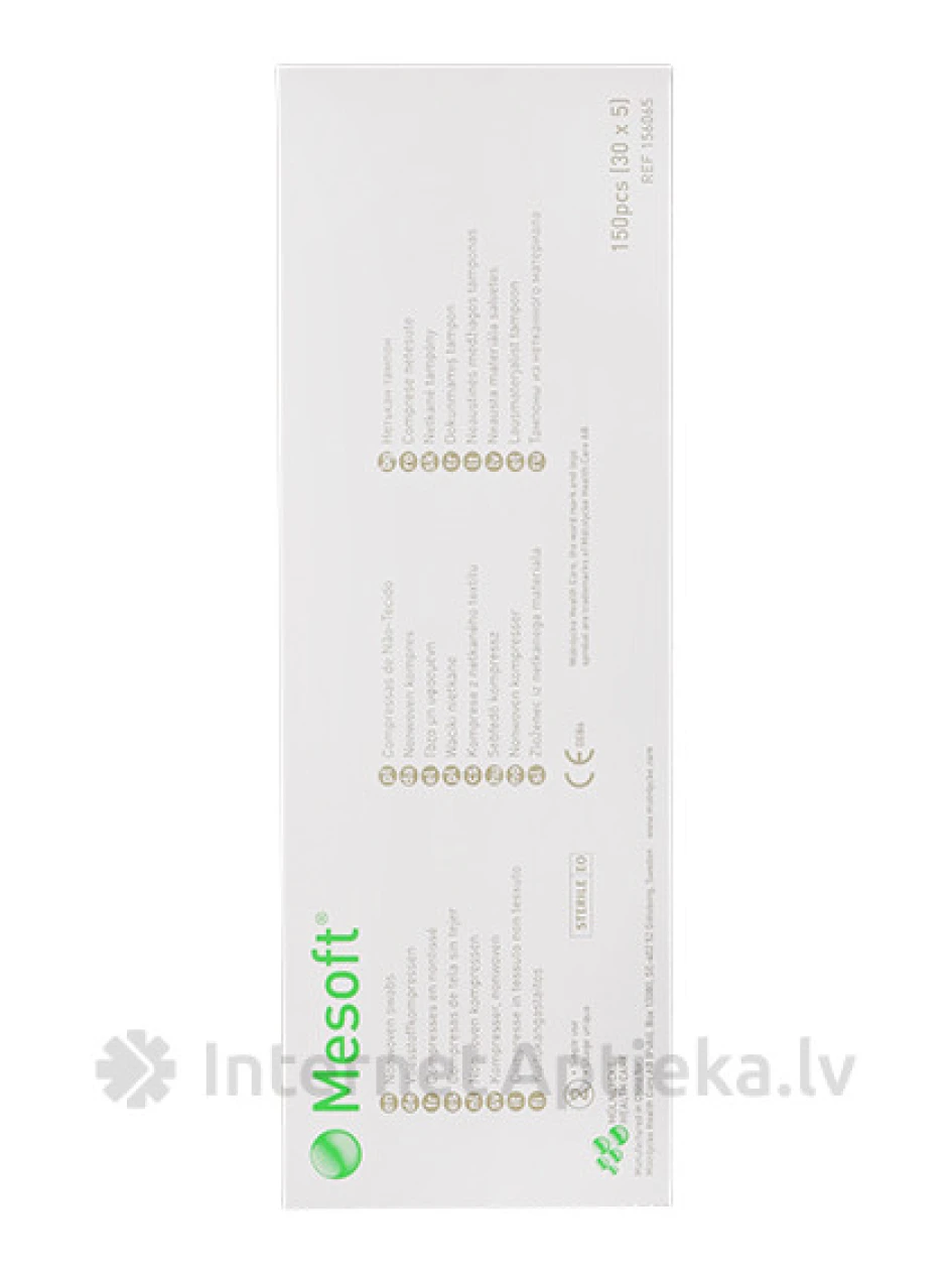 Mesoft steriilsed kirurgilised salvrätikud 5 x 5 cm, 150 tk. | internetaptieka.lv