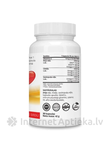 Omega 3+6+9 1000 mg kapslit, 30 tk. | internetaptieka.lv