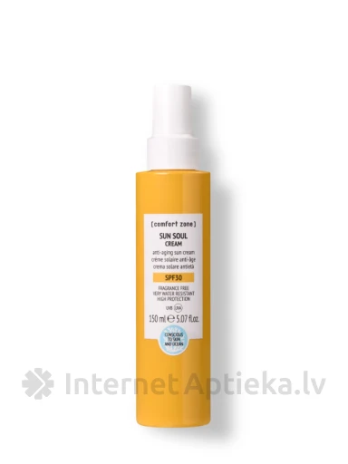 COMFORT ZONE SUN SOUL ūdensnoturīgs saules aizsargkrēms sejai un ķermenim SPF30, 150 ml | internetaptieka.lv