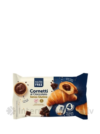 NUTRIFREE CORNETTI безглютеновые круассаны с шоколадной начинкой, 240 г | internetaptieka.lv