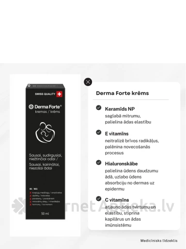 Derma Forte Anti-Itch sügelusvastane kreem, 50 ml | internetaptieka.lv