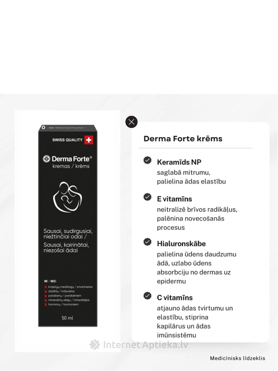 Derma Forte Anti-Itch pretniezes krēms, 50 ml | internetaptieka.lv