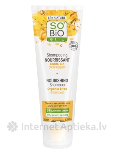 So Bio Organiskais barojošais šampūns ar šī sviestu, 250 ml | internetaptieka.lv
