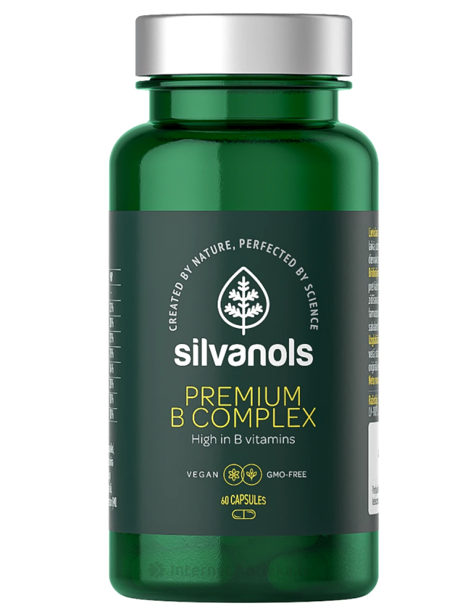 Silvanols B complex Premium, 60 kapsulas | internetaptieka.lv