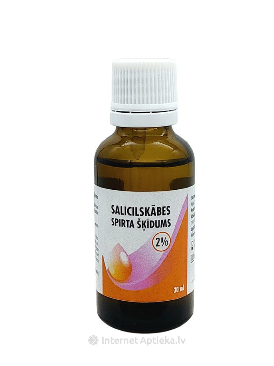 Salicilskābes 2% spirta šķīdums, 30 ml | internetaptieka.lv