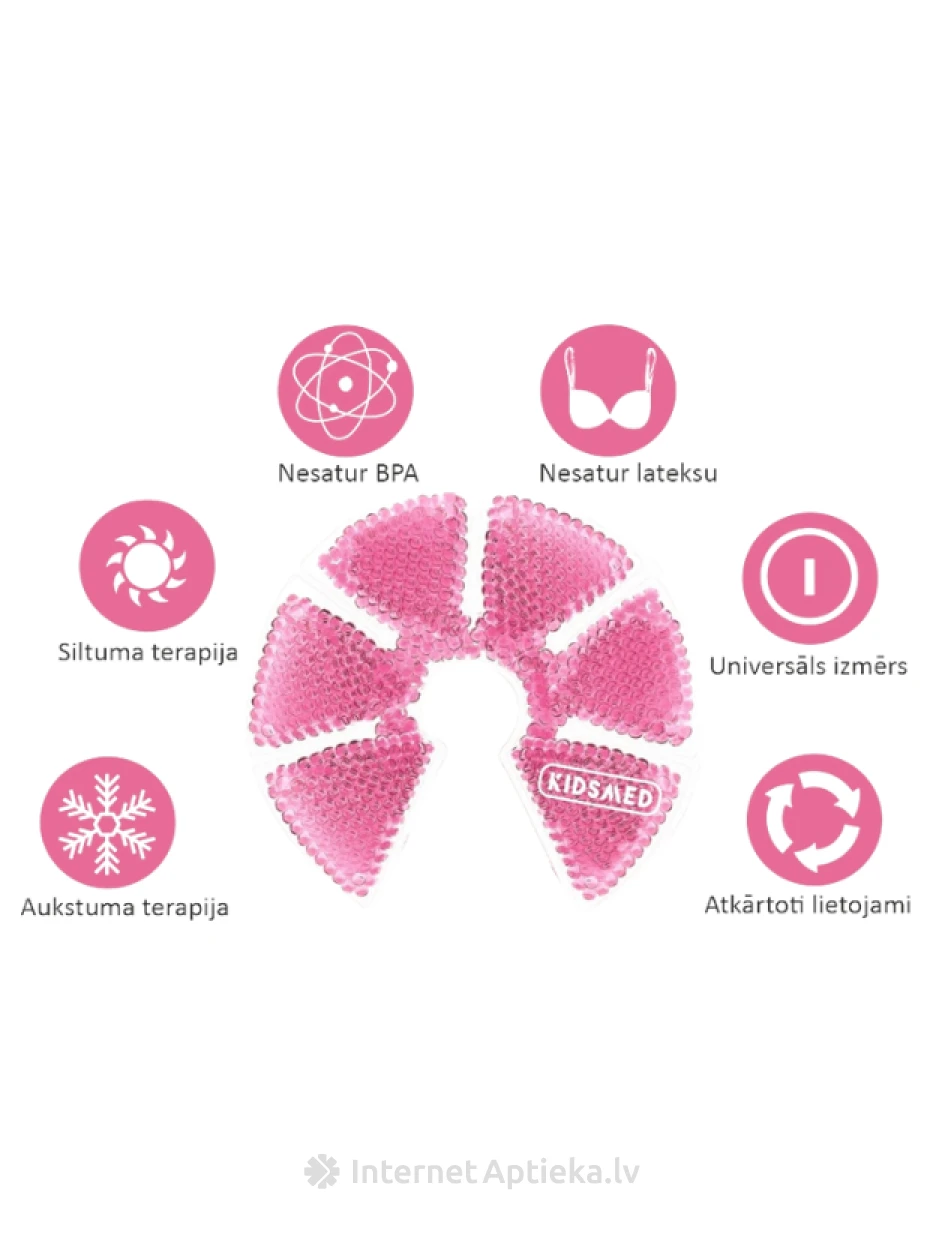 KIDSMED 2in1 гелевые компрессы для груди | internetaptieka.lv