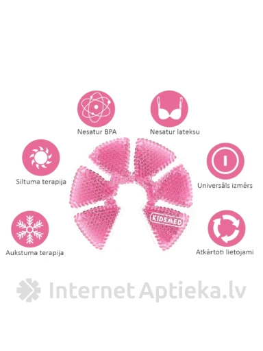 KIDSMED 2in1 гелевые компрессы для груди | internetaptieka.lv