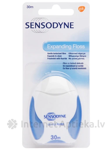 Sensidyne Gentle Expanding Floss Зубная нить, 30 м | internetaptieka.lv
