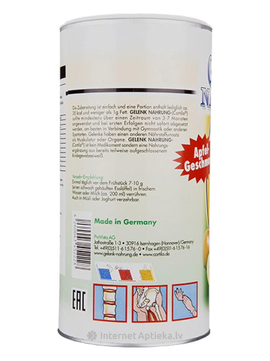 Gelenk Nahrung pulveris, ābolu, 600 g | internetaptieka.lv