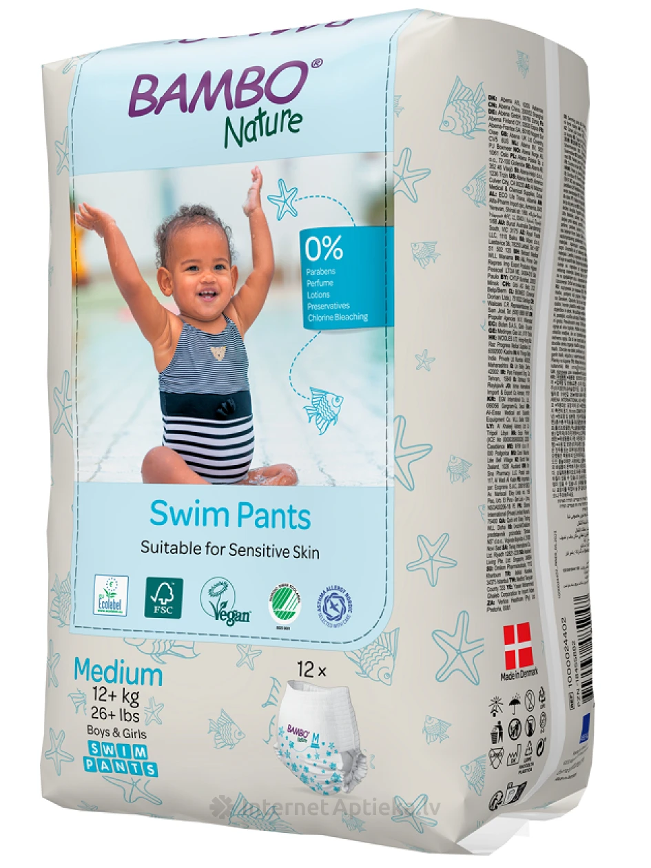 Bambo Nature Biksītes peldēšanai, M izmērs., 12+ kg, 12 шт. | internetaptieka.lv