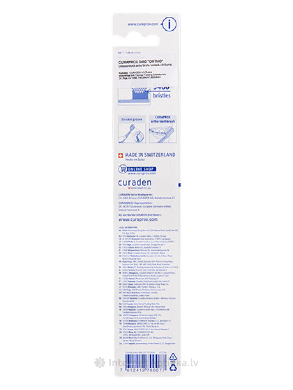 Curaprox orthodontic 5460 hambahari breketite puhastamiseks, 1 tk. | internetaptieka.lv