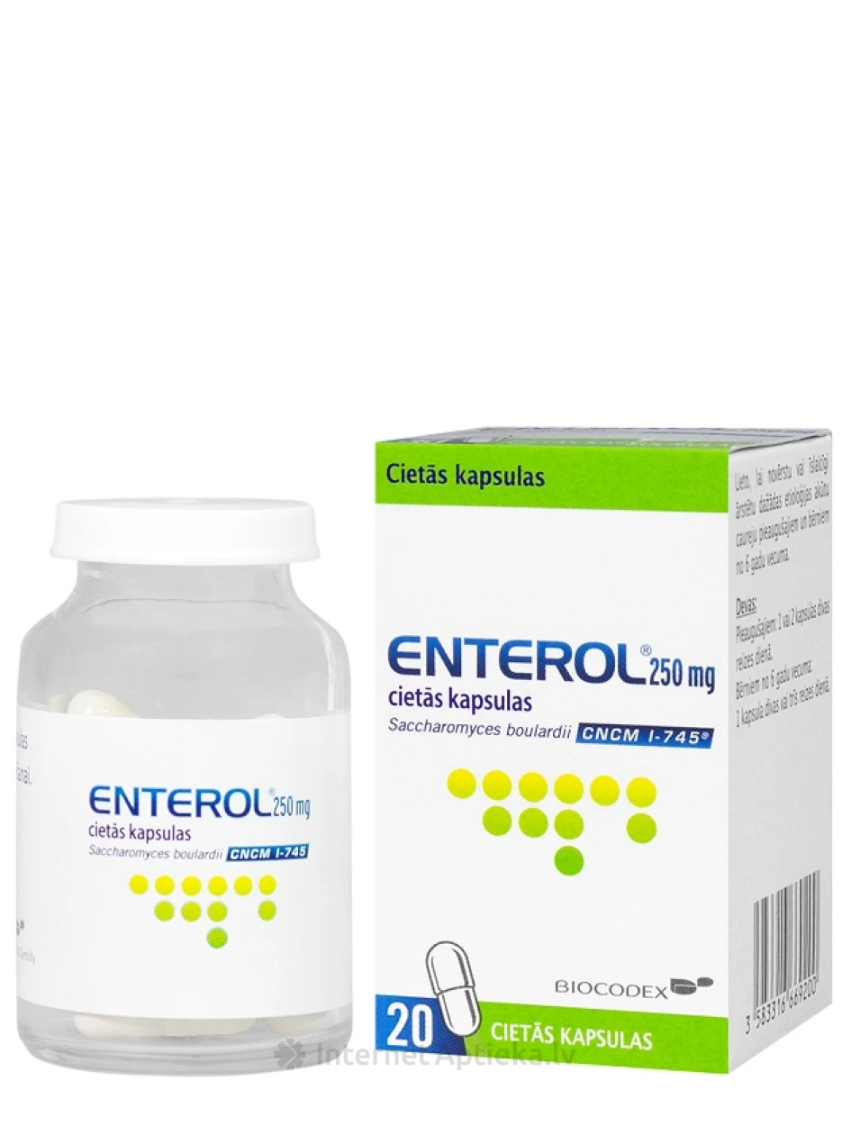 Enterol 250 mg, 20 kapsulas | internetaptieka.lv