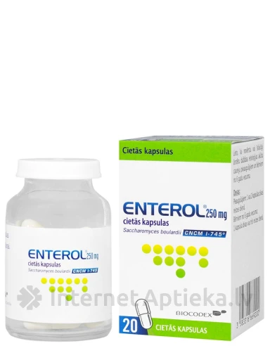 Enterol 250 mg, 20 капсул | internetaptieka.lv
