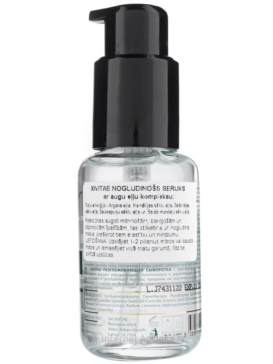 XIVITAE serums nogludinošs ar augu eļļu kompleksu, 50 ml | internetaptieka.lv
