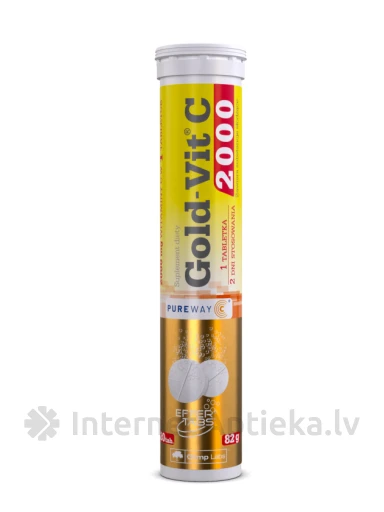 Olimp Labs Gold-Vit.C 2000 apelsīna garša, 20 putojošas tabletes | internetaptieka.lv