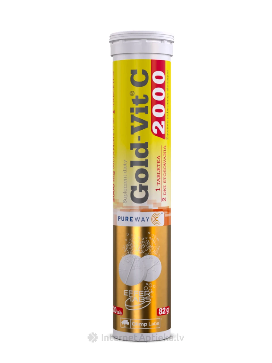 Olimp Labs Gold-Vit.C 2000 apelsinimaitseline, 20 kihisevat tabletti | internetaptieka.lv
