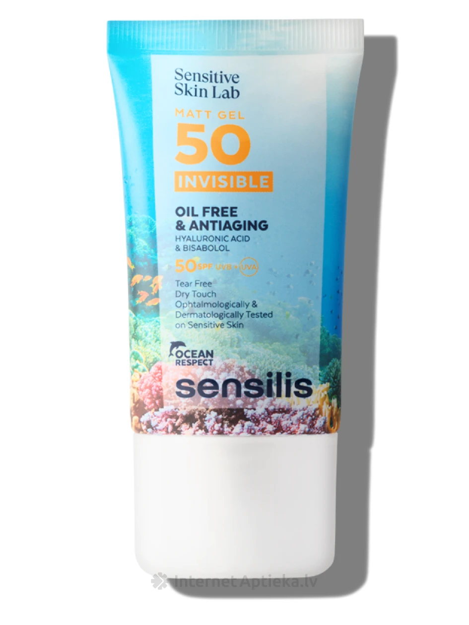 SENSILIS Invisible Gel Oil Free SPF50+ gēls saules aizsardzībai, 40 ml | internetaptieka.lv