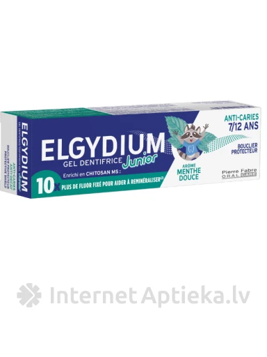ELGYDIUM Junior Mild Mint zobu pasta, 50 ml | internetaptieka.lv