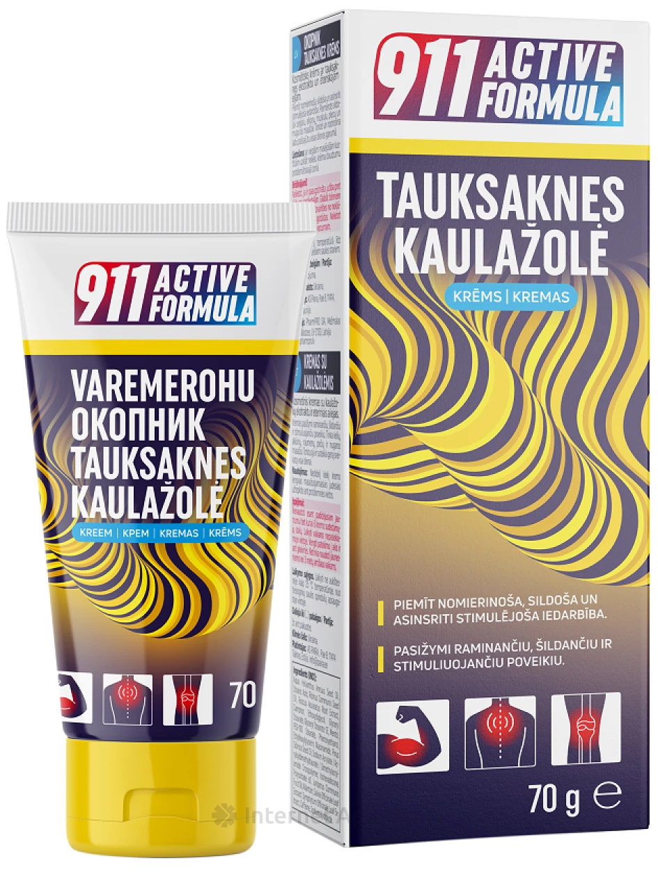 911 Active Formula крем Окопник, 70 г | internetaptieka.lv