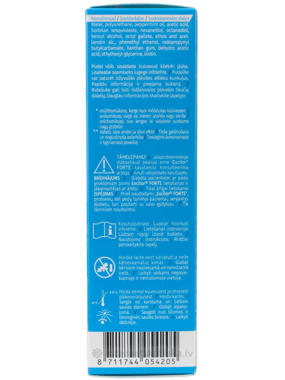EXCILOR от грибка ногтей, 30 мл | internetaptieka.lv
