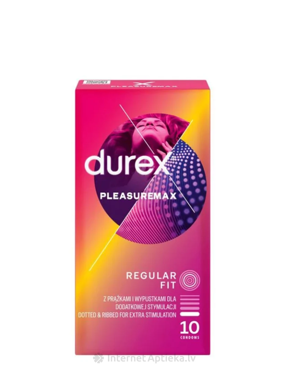 Durex Pleasuremax Prezervatīvi, 10 gb. | internetaptieka.lv