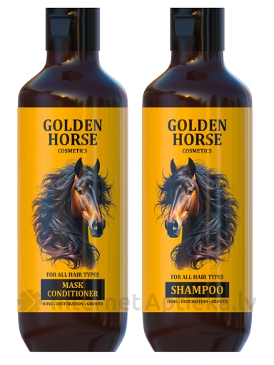 Комплект для волос Golden Horse (шампунь для волос + для волос кондиционер), 2 *400 мл | internetaptieka.lv